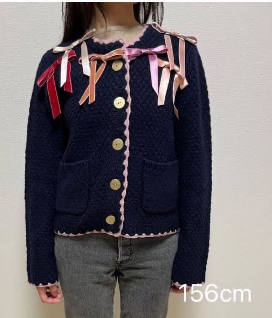 foxco（フォクスコ）渡邉香織さん リボンカーディガン - メルカリ