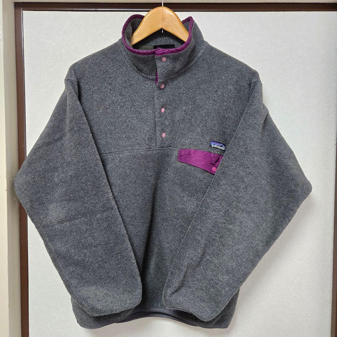 パタゴニア M オールド/スナップT/グレー×パープル/25450/00年 - メルカリ