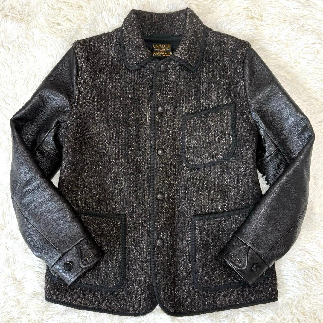 ios様✨COOTIE クーティ ビーチクロスジャケット M ウール レザー ios様✨COOTIE クーティ ビーチクロスジャケット M ウール レザー
