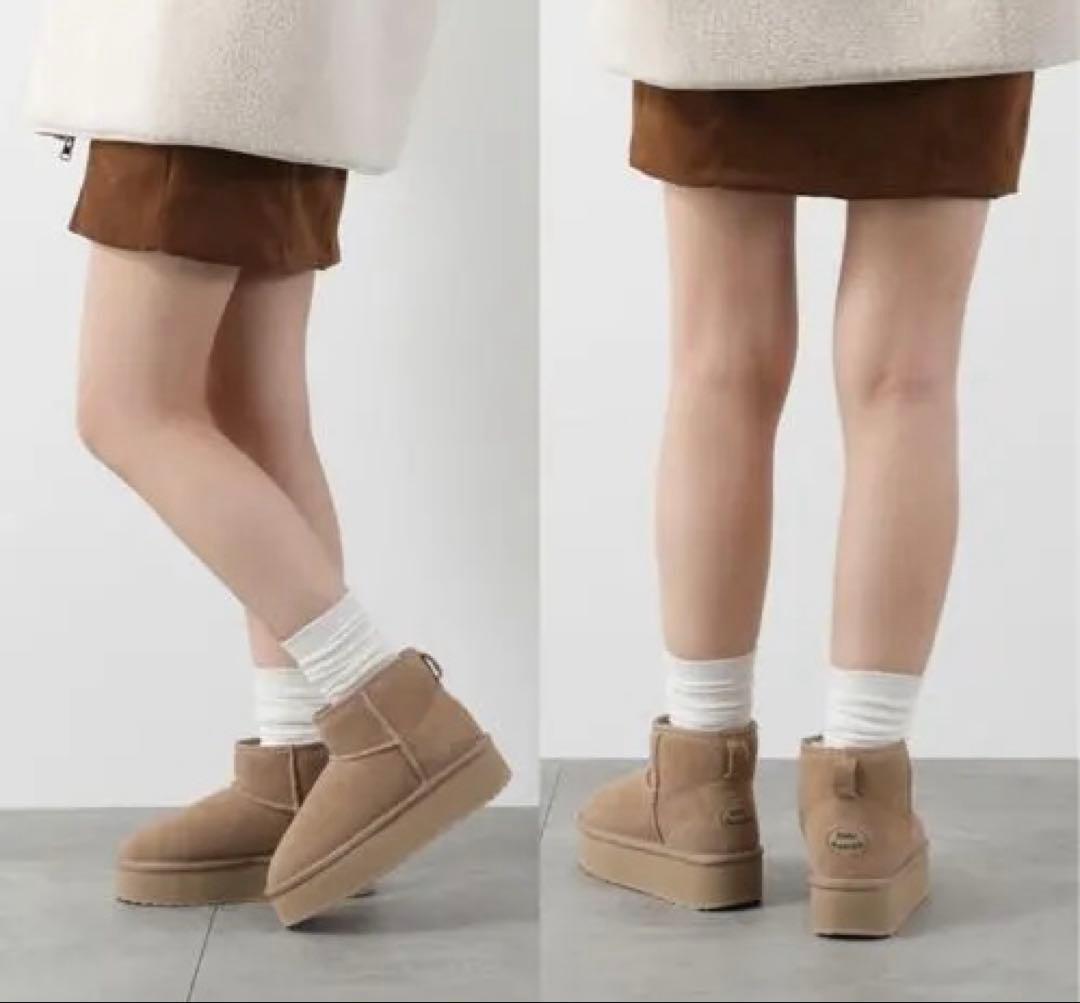 新品】箱無 EMU Australia ムートンブーツ ベージュ 24cm/7 - メルカリ