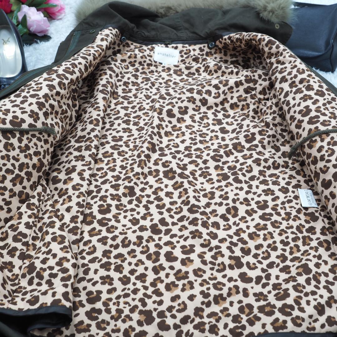 G6884*anatelier アナトリエ☆Aライン☆ファー☆コート☆カーキ - メルカリ