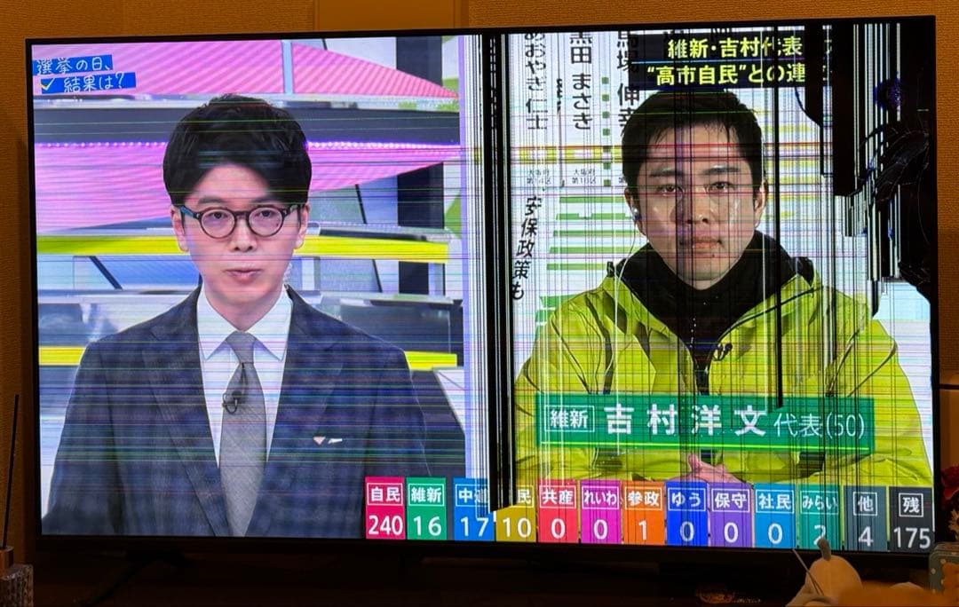 43インチ型テレビ（リモコン付き） お値下げ交渉◎ - メルカリ