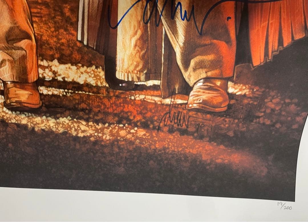 マイケルJフォックス ドリューストルーザン 直筆サイン バック