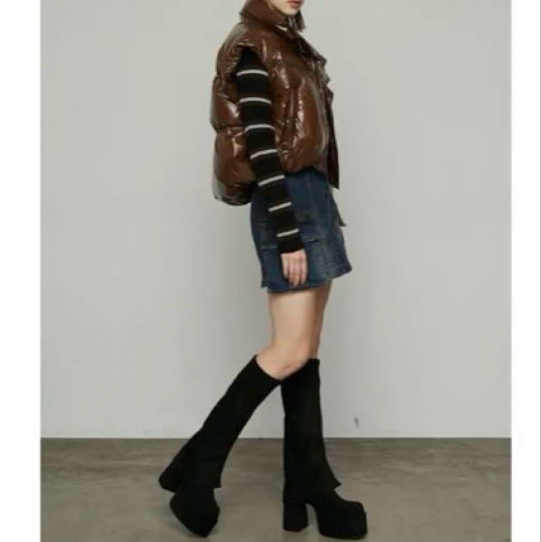 美品☆完売品☆EMODA ルーズフレアカバーフィットブーツ☆あのちゃん