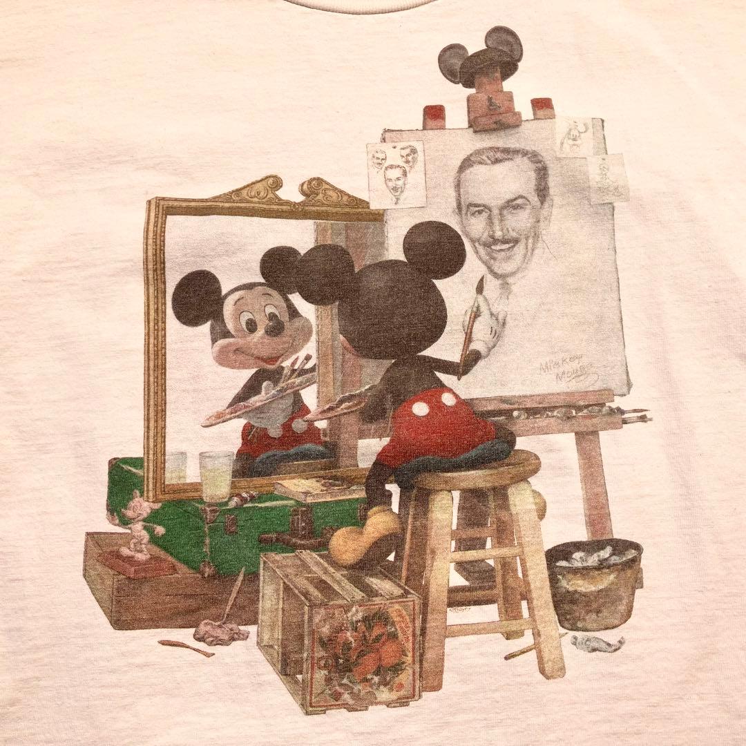 USA製 ディズニー ノーマンロックウェル tシャツ L ミッキー レア