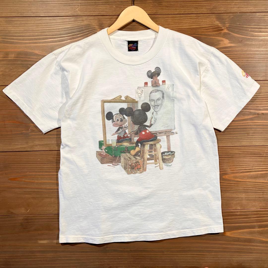 USA製 ディズニー ノーマンロックウェル tシャツ L ミッキー レア