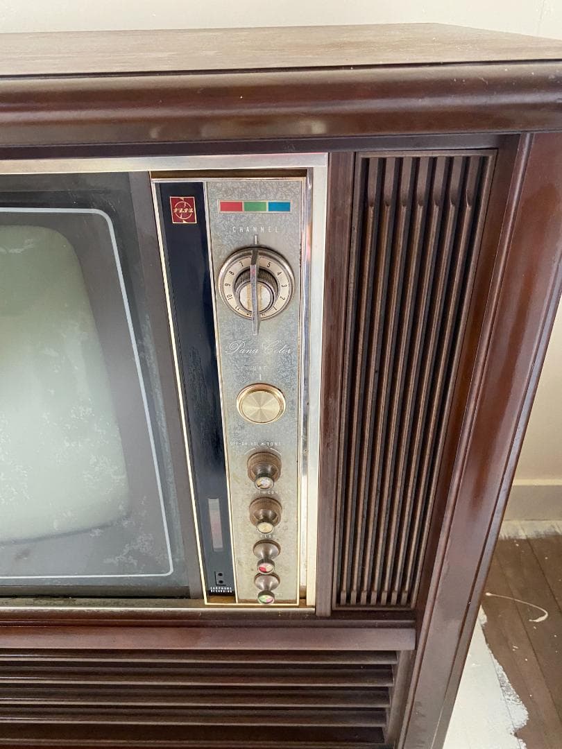 ジャンク品】昭和レトロ パナソニック 家具調テレビ TH-7700 o039