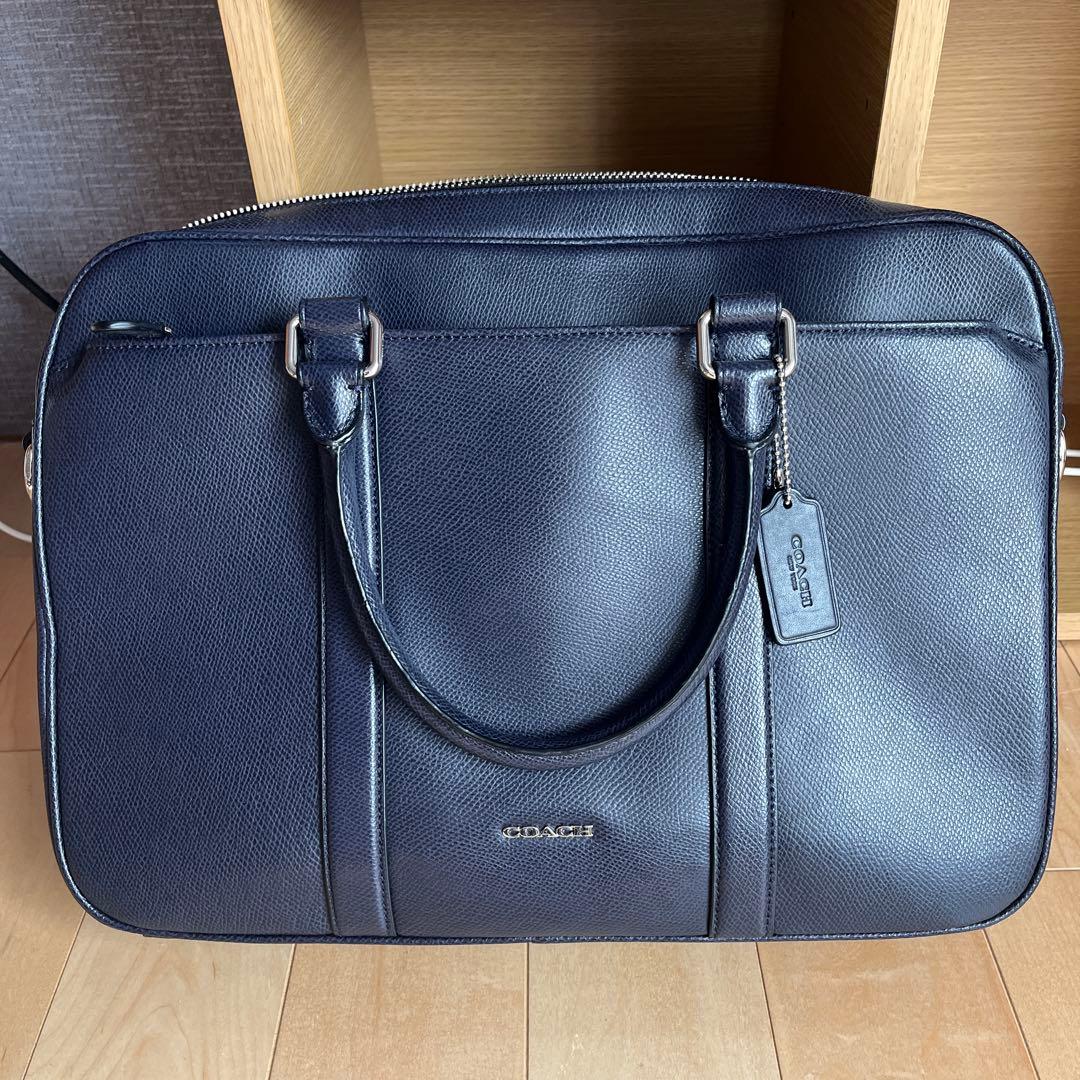 【よっしぃ】COACH ネイビー ビジネスバッグ COACH ネイビー ビジネスバッグ - メルカリ