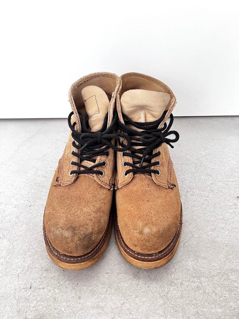 RED WINGアイリッシュセッタースポーツブーツ.スエード.犬タグ 10E 箱付 DEAD 旧半円犬タグ 92年7月刻印】レッドウィング 875 アイ