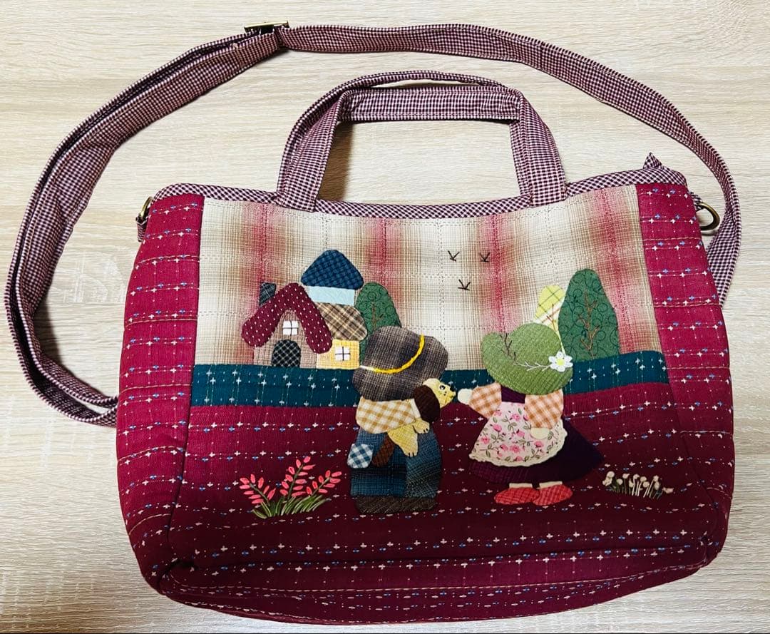 ☆新作☆スーちゃん＆ビリーくん＆いぬ 2WAY（トート・ショルダー）赤色系