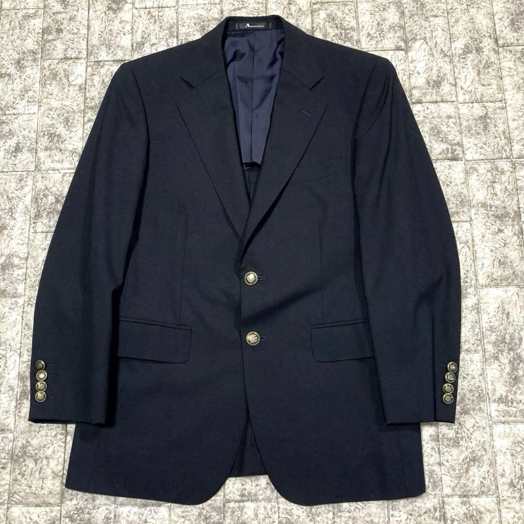 極美品 アクアスキュータム Aquascutum 紺ブレ ブレザー ウール - メルカリ