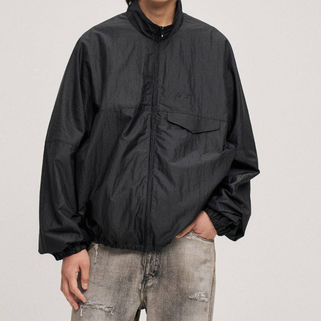 ANCELLM アンセルム NYLON KIMONO BLOUSON 2 黒 ANCELLM - NYLON KIMONO BLOUSON/BLACK | NapsNote