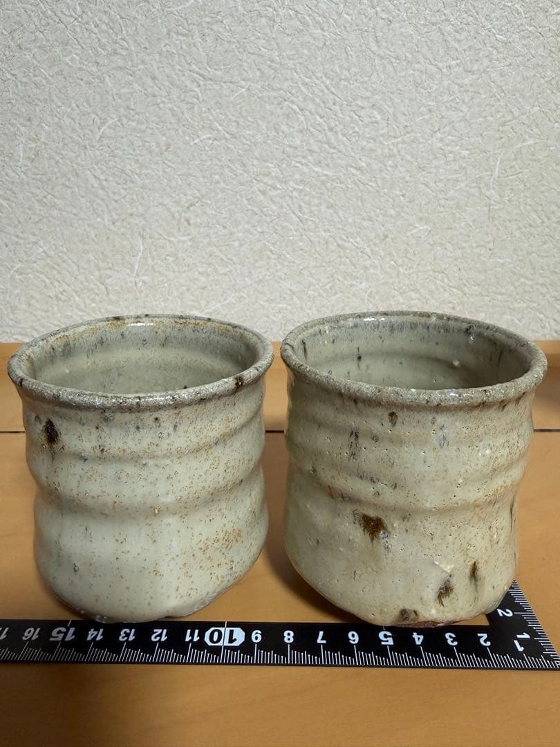 井上東也作 唐津焼 湯呑 コップ 陶磁器 骨董 こつとう - メルカリ