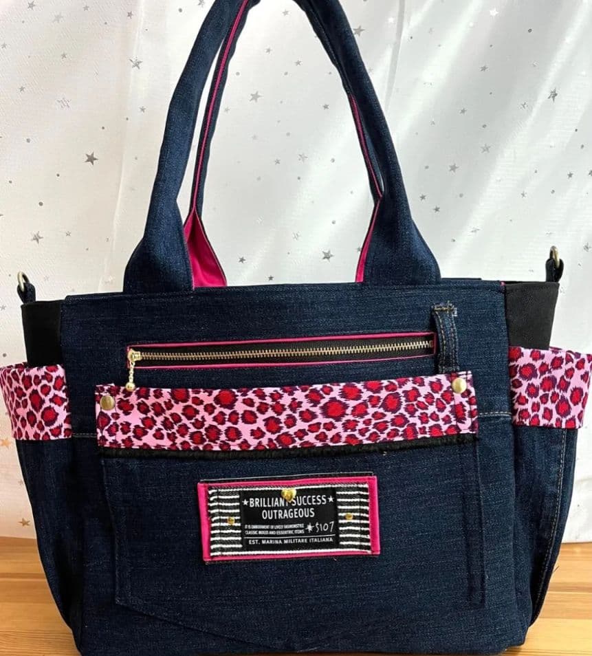 マリン様専用大きめトートリメイクバッグ（LL）No.859☆ショルダー紐4cm