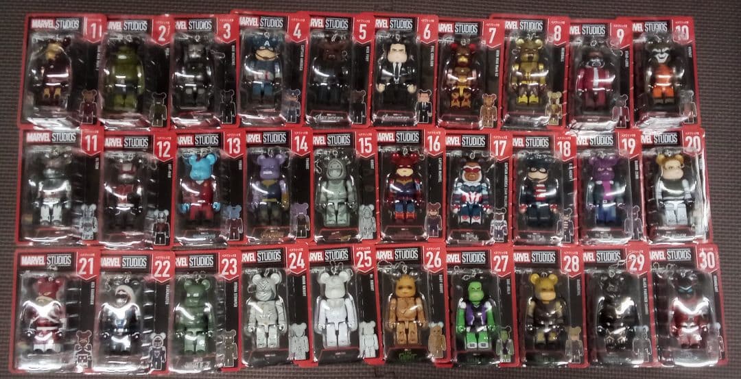 Happyくじ MARVEL ベアブリック賞　全30種コンプセット☆ MARVEL STUDIOS / Happyくじ「BE@RBRICK」ファミリーマートの一部店舗