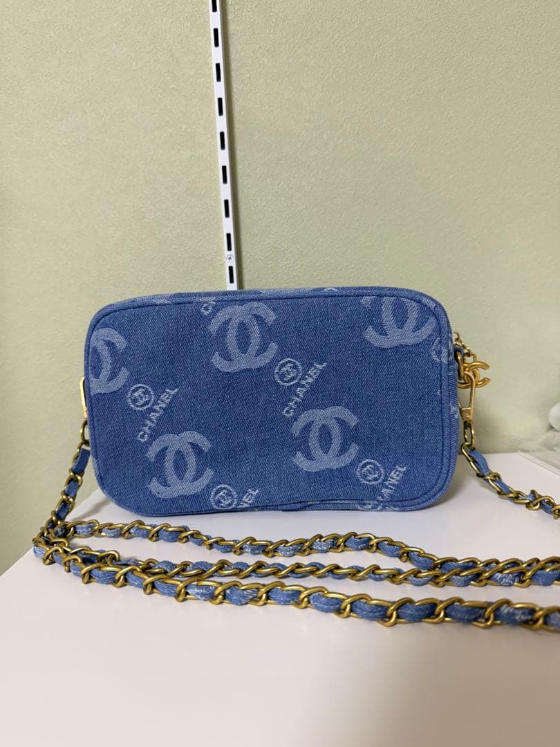 CHANEL ノベルティ ブルー デニムショルダーバッグ you - メルカリ