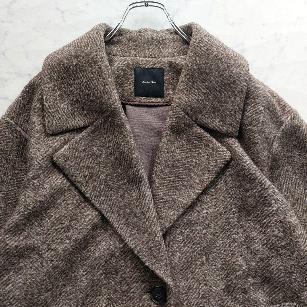 スピックアンドスパン Wスライバーヘリンボーンミドルコート 38 - メルカリ