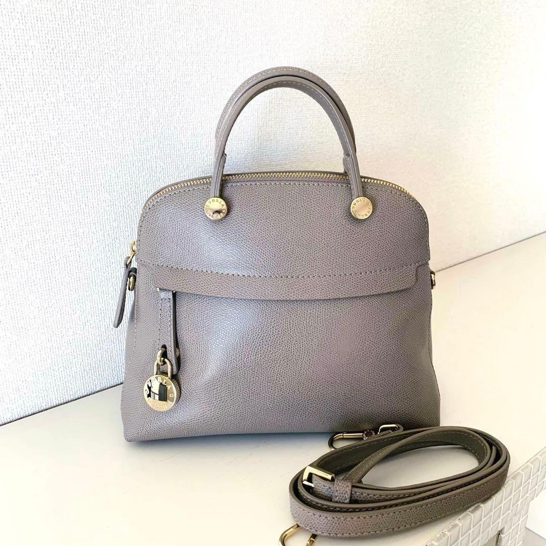 ◇格安◇ FURLA フルラ パイパー 2Way グレージュ - メルカリ