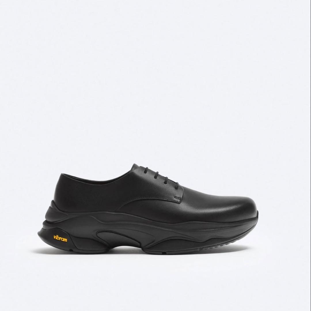 ZARA ザラ Vibram® ソール レザーシューズ サイズ41 - メルカリ