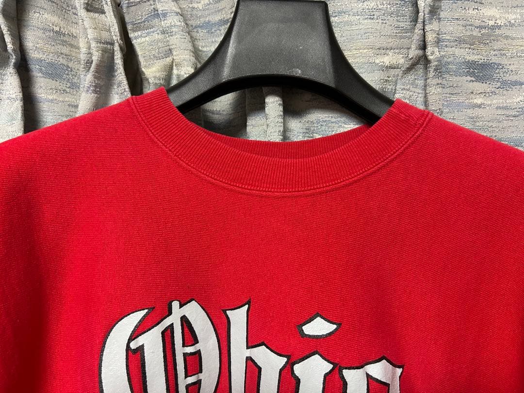 XXL 80s Champion OHIO オハイオ リバースウィーブ RED - メルカリ