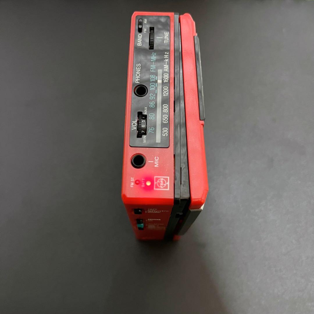 昭和レトロ 入手困難 ナショナル RX-S41 レッド カセットレコーダー