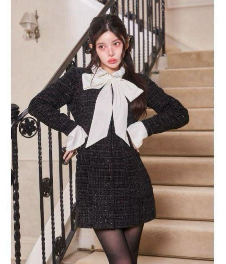 darich クラシカルボウタイツイードミニワンピース クラシカルボウタイツイードミニワンピース – Darich (ダーリッチ)