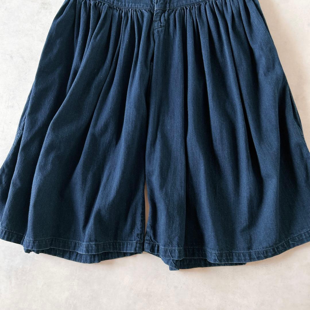 キャピタル KAPITAL アミッシュパンツ ワイドパンツ デニム ギャザー