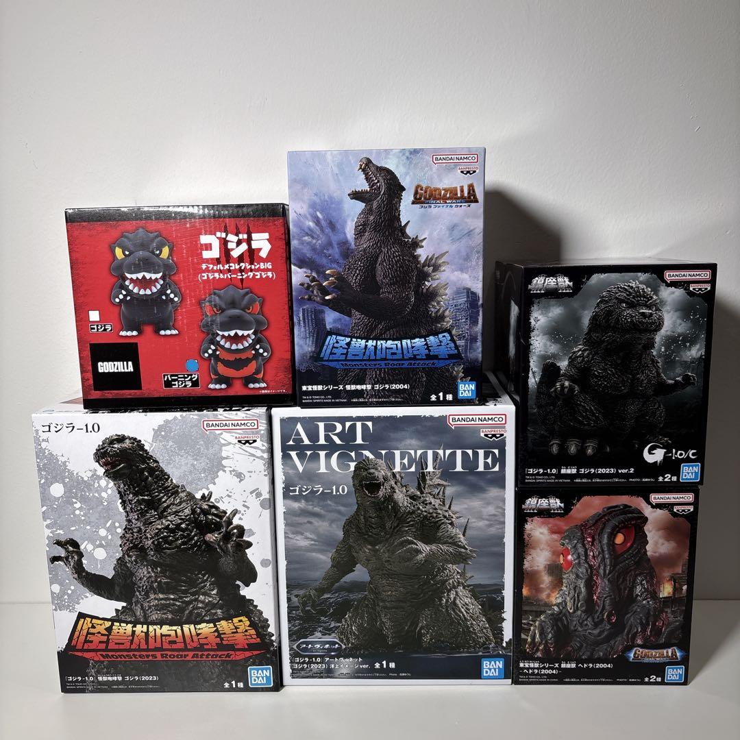 未開封 GODZILLA ゴジラ フィギュア 6体セット ゴジラ-1.0 ヘドラ 公式オンラインストアミドルサイズシリーズ ゴジラCREATION ヘドラ1.0