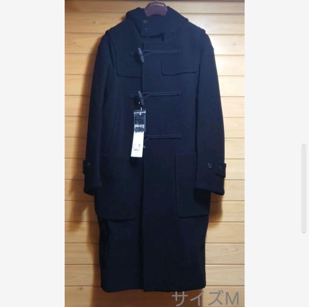 ユニクロ＋Jウールオーバーサイズダッフルコート黒ブラック サイズ M