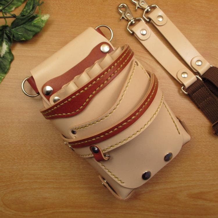 ☆特別価格☆ ヌメ革ナチュラル 6丁差し シザーケース SCY-72/NB