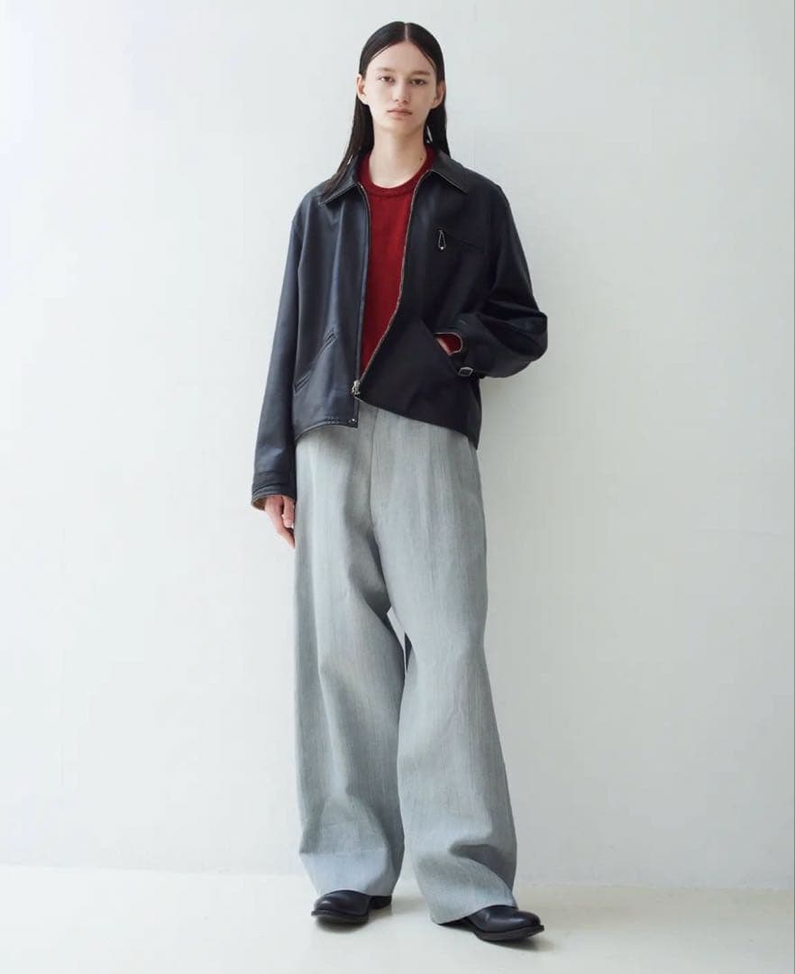 インテリム ウール アルパカ 7ゲージ クルーネック セーター ニット