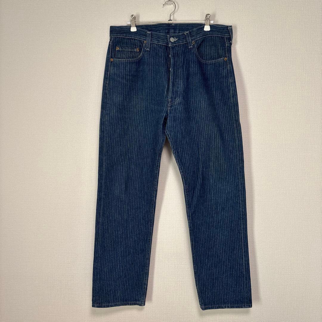 希少 80s USA製 Levi's 501 ストライプ 34×30 インディゴ - メルカリ