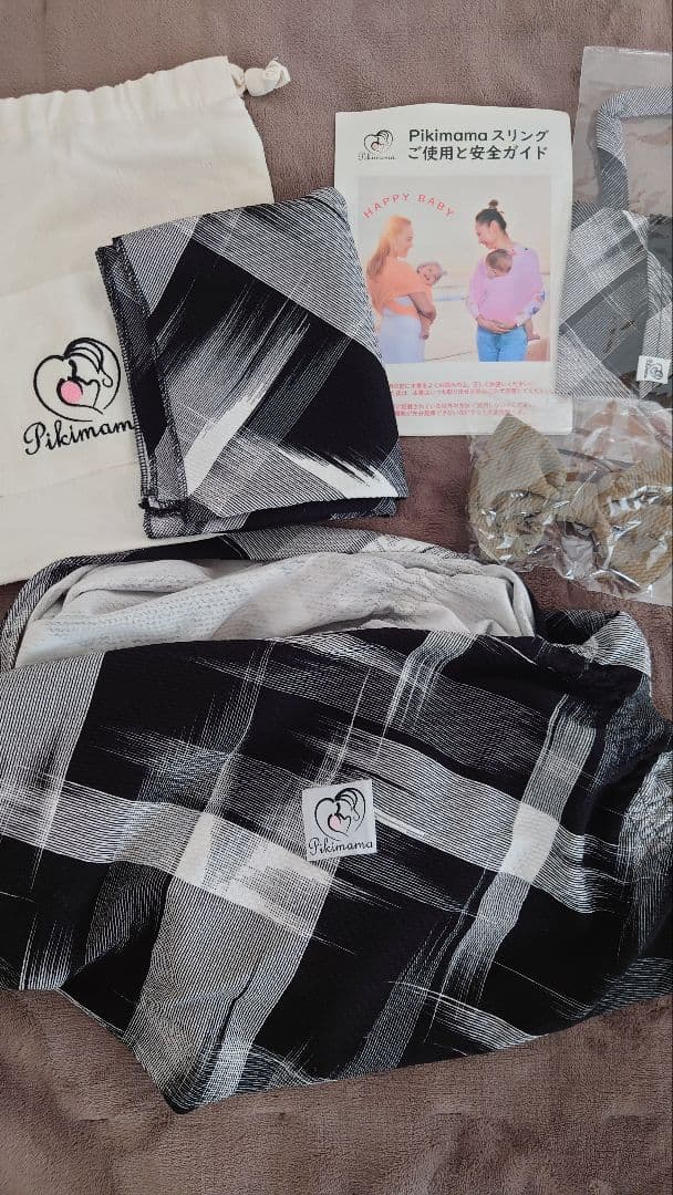 ピキママ スリング チェック Sサイズ pikimama スリング旧Mサイズ
