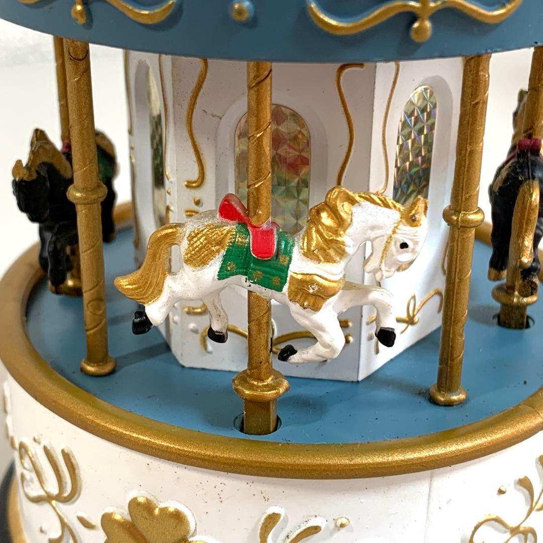 オルゴール メリーゴーランド アンティーク 小さな世界 白馬 - メルカリ