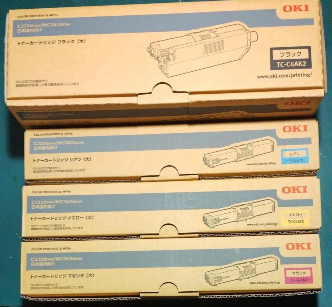 OKI 純正 大容量トナーカートリッジ 4色セット 新品未開封】OKI 純正トナーカートリッジ 4 色セット TC-C4A1 - メルカリ