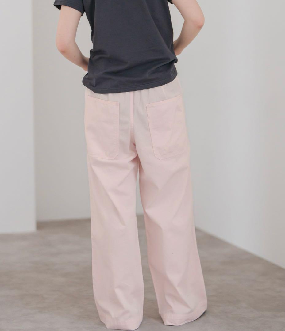 Spick & Span ピンク ワイドパンツ カラーチノパン