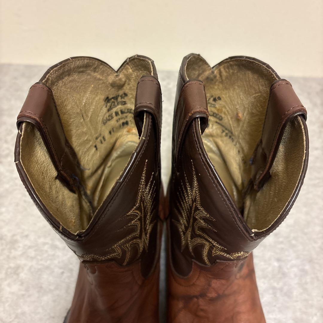 希少 Tony Lama ウエスタンブーツ 刺繍 リザードトゥ Y2K 25EE - メルカリ