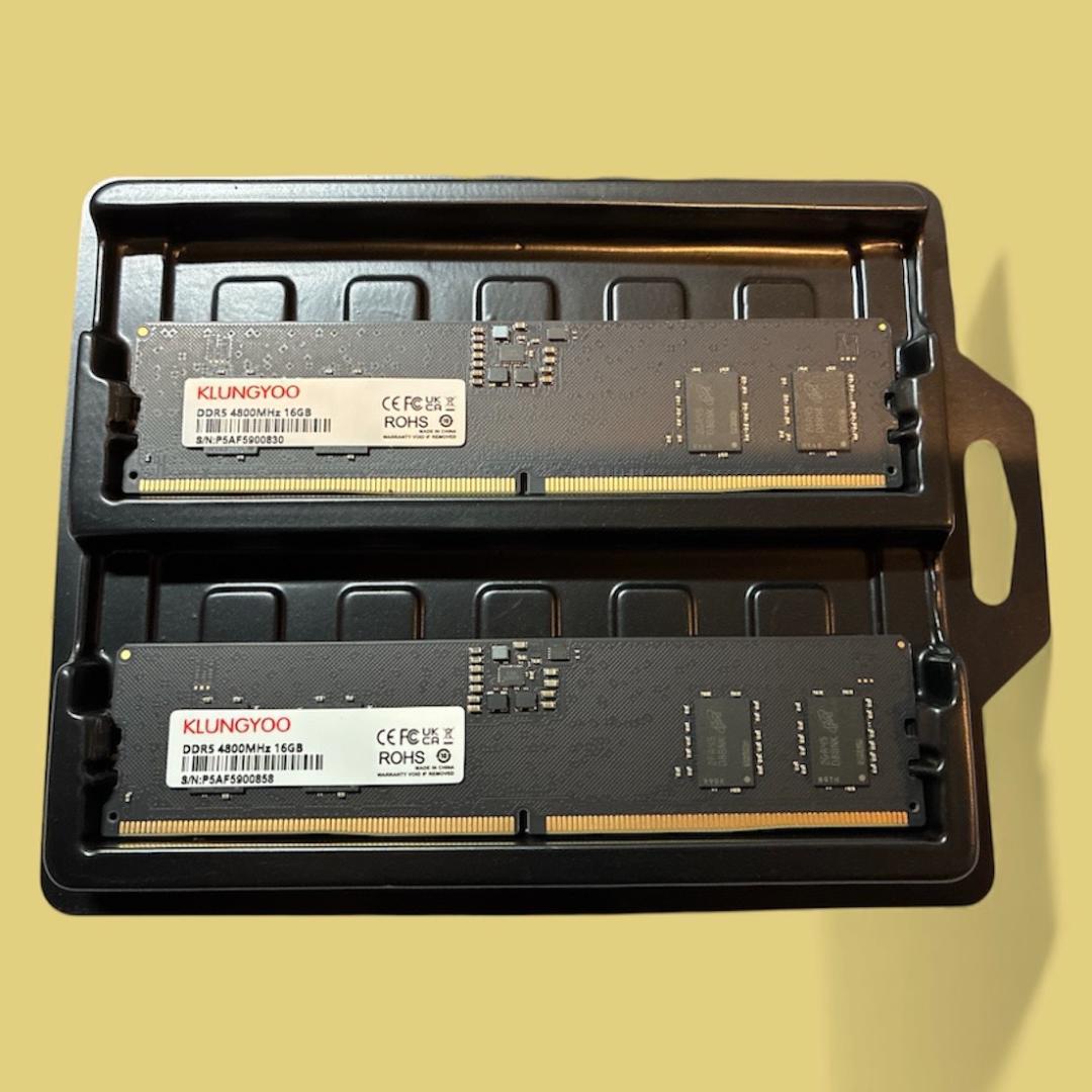 【メモパス済】DDR5 4800MHz 16GB x2枚 (32GB) メモリ メモパス済】DDR5 4800MHz 16GB x2枚 (32GB) メモリ 32GB (16GBx2