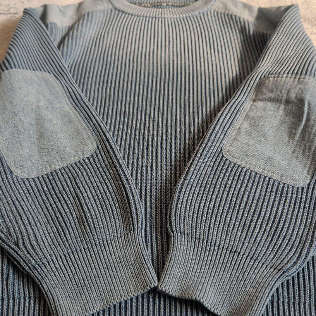 極美品 ナンバーナイン ミリタリーニット リブ編みセーター 厚手