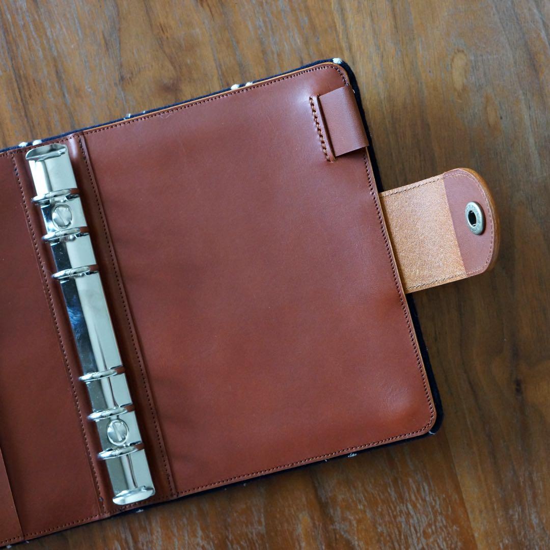 ミナペルホネン タンバリンdopブラック バイブルサイズシステム手帳