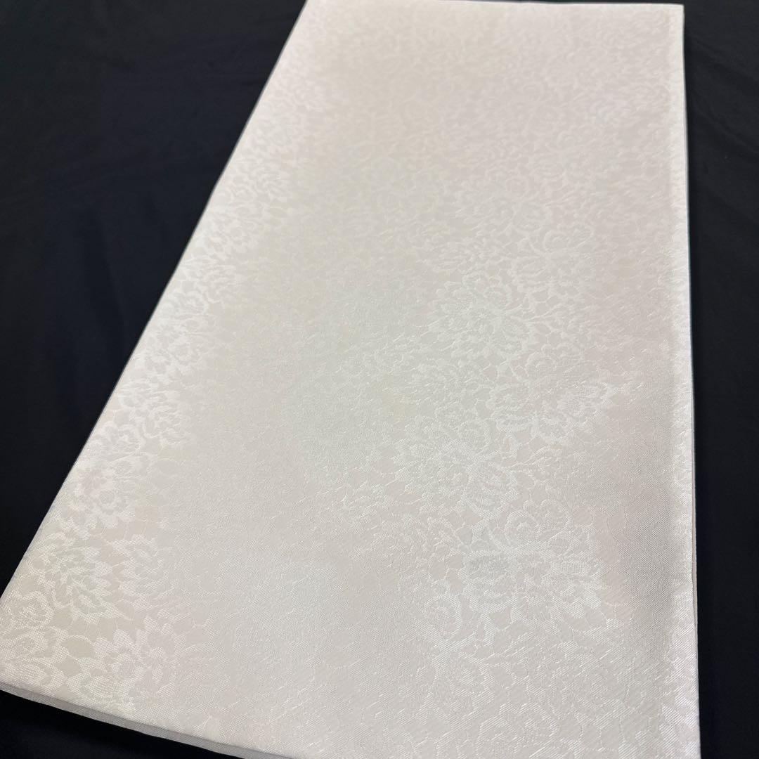 専用ページ】お仕立て込.新品 袋帯 白 生成色 花柄 4888 - メルカリ