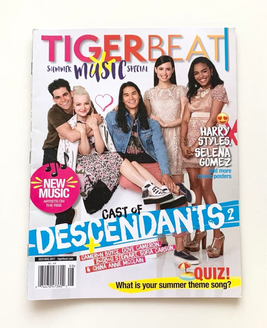 表紙:ディセンダント　ディズニー☆TigerBeat ポスター付き！ ディズニー『ディセンダント』最新作、 “ハートの女王”の娘と