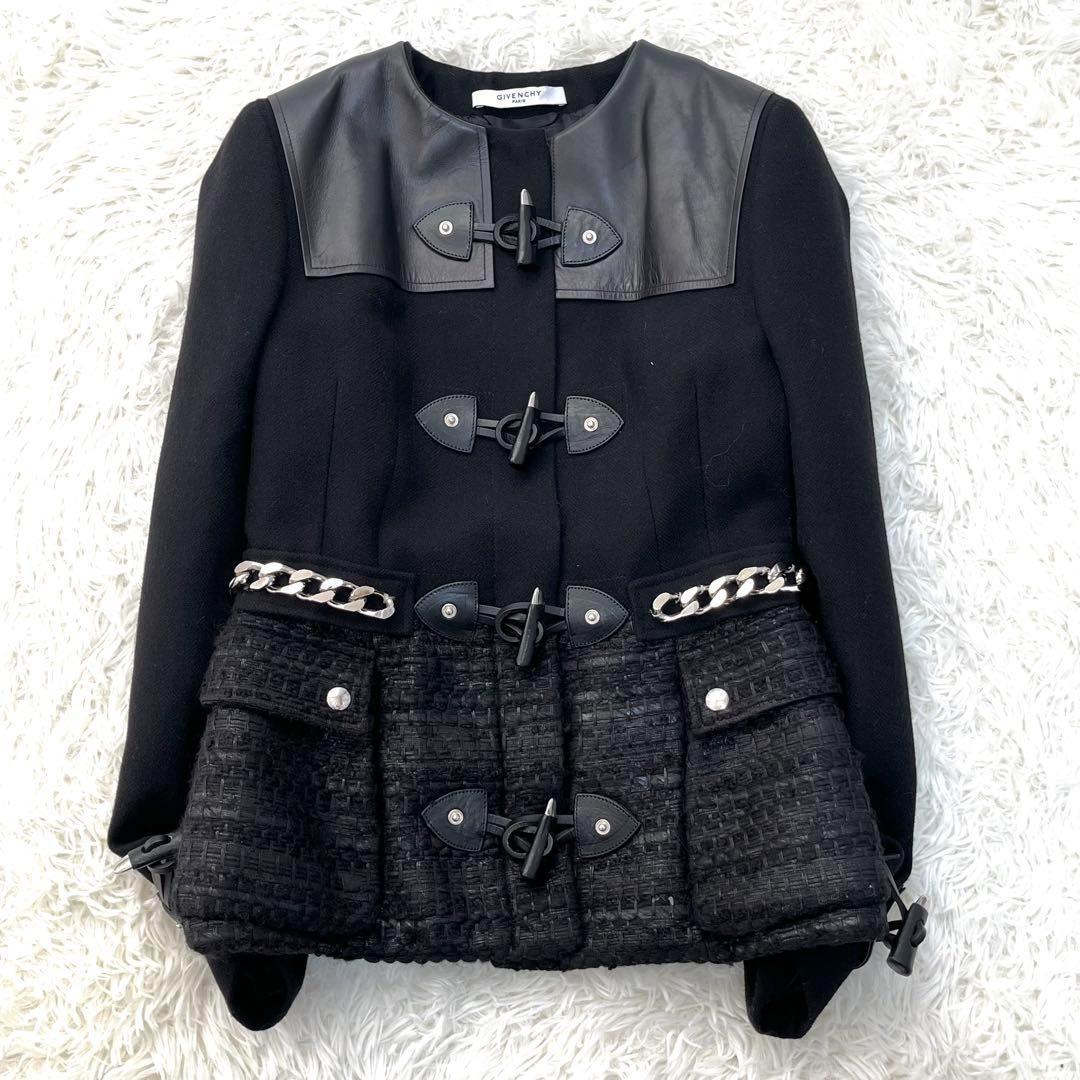 極美品 ジバンシー ナポレオン ノーカラージャケット チェーン 高級 レディース Meiru ジャケット ノーカラージャケット 金釦ノーカラージャケット