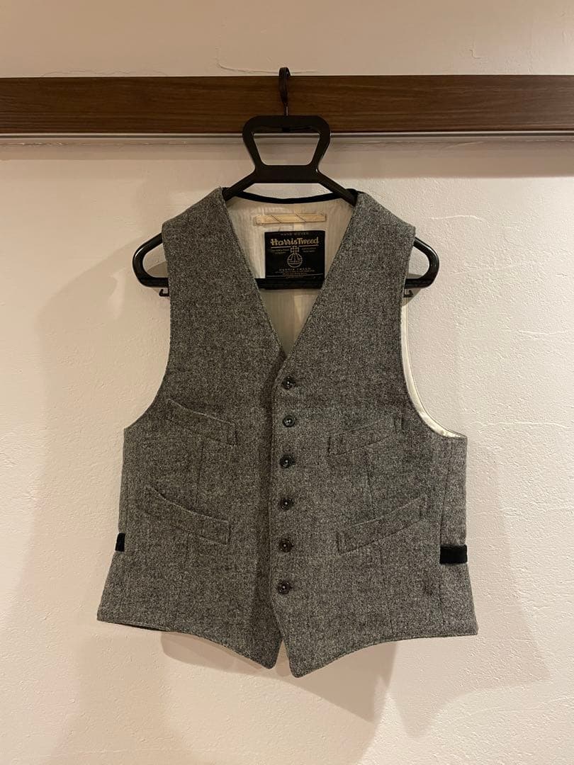 BEAMS Plus ハリスツイード グレー ベスト Lサイズ - メルカリ