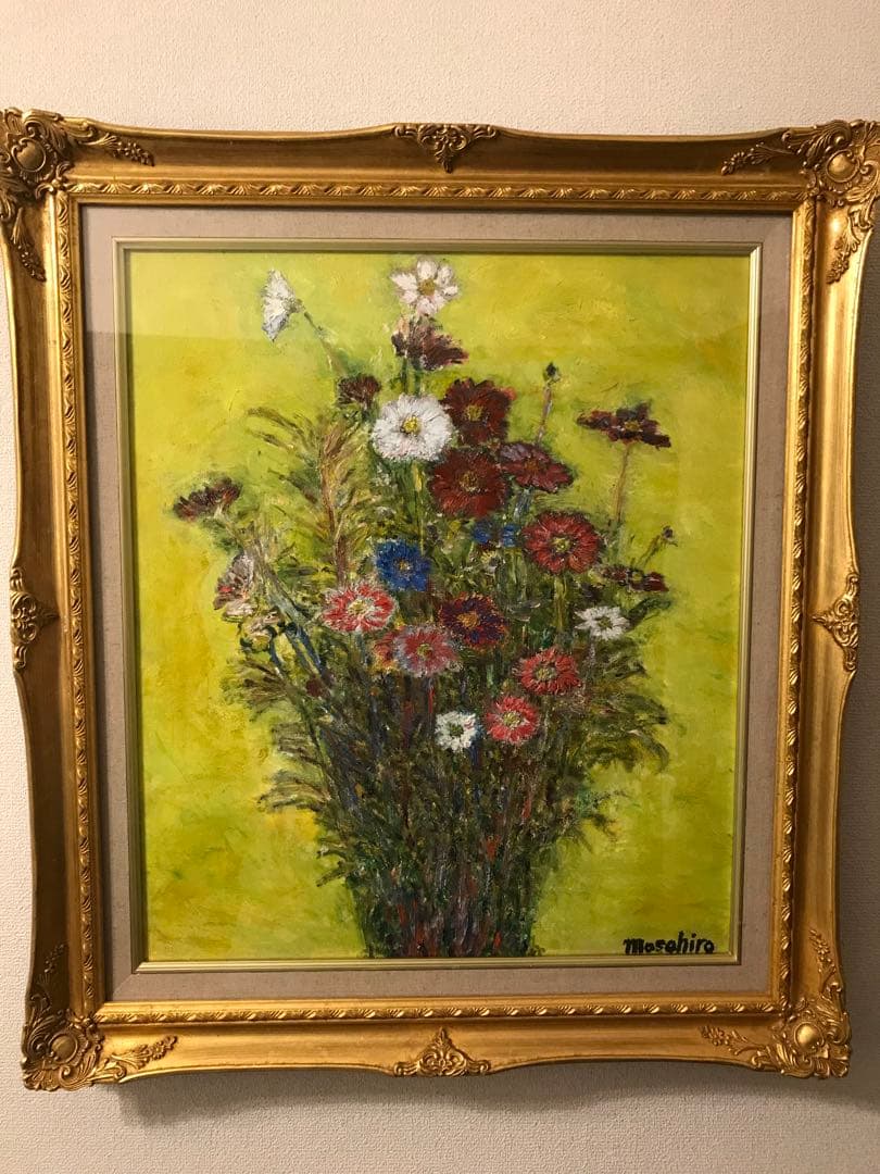 油彩画 コスモス　F10 油彩画 コスモス F10の通販｜www.missouri-66.com