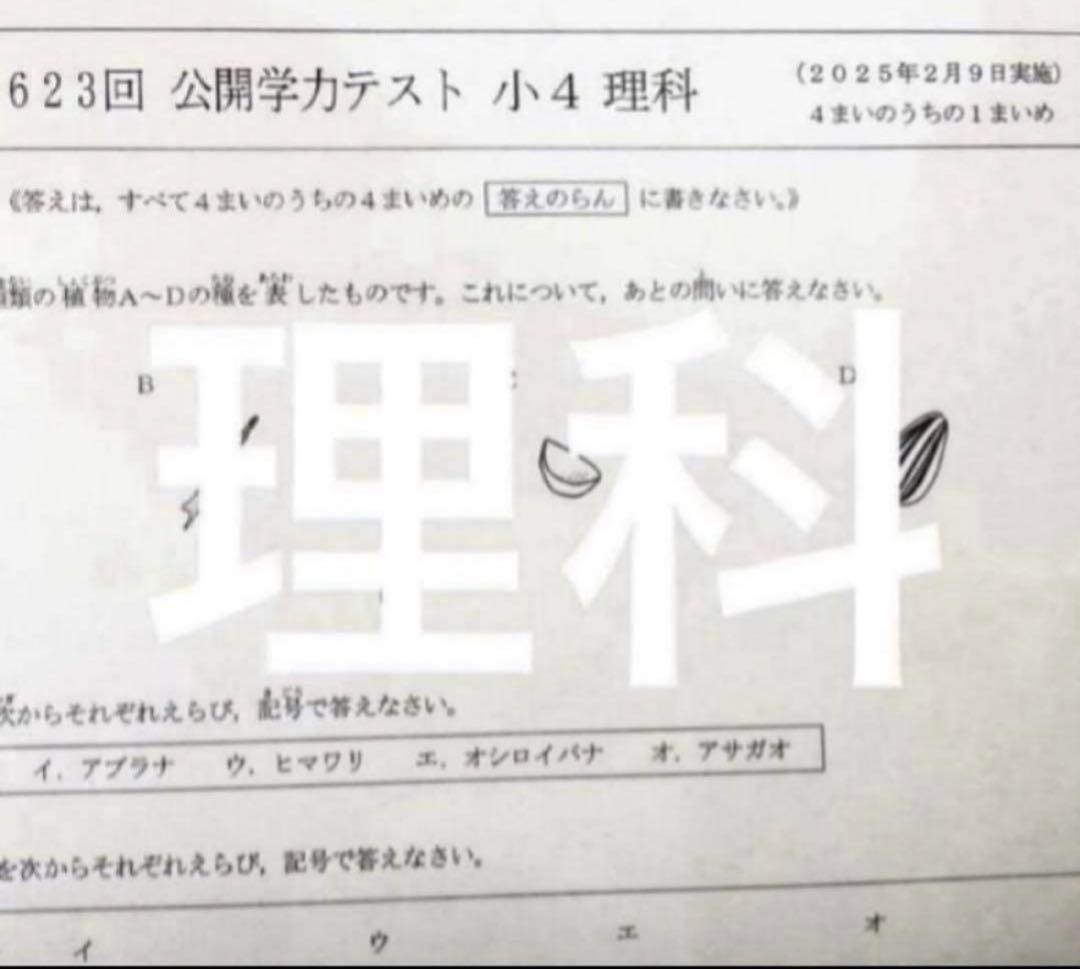 最新2025年度 浜学園 小4 公開学力テスト 国語、算数、理科 3科目