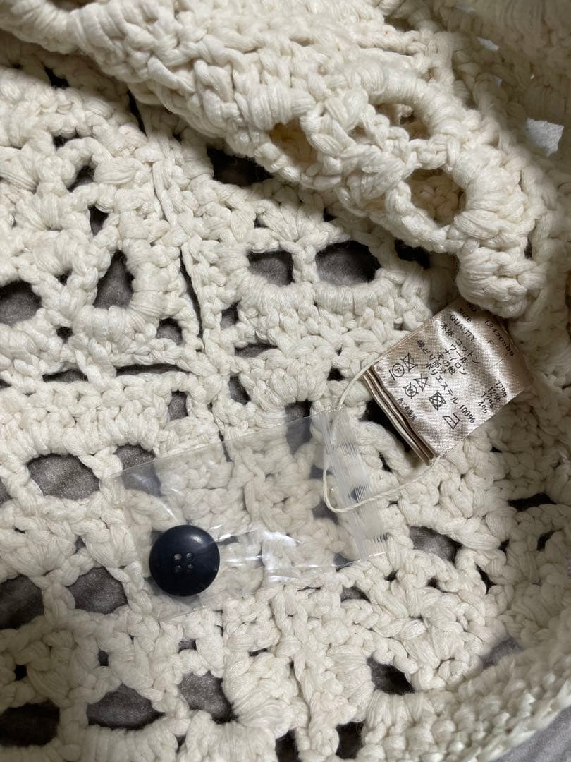 新品TODAYFUL Crochet Knit Shirtsエクリュ