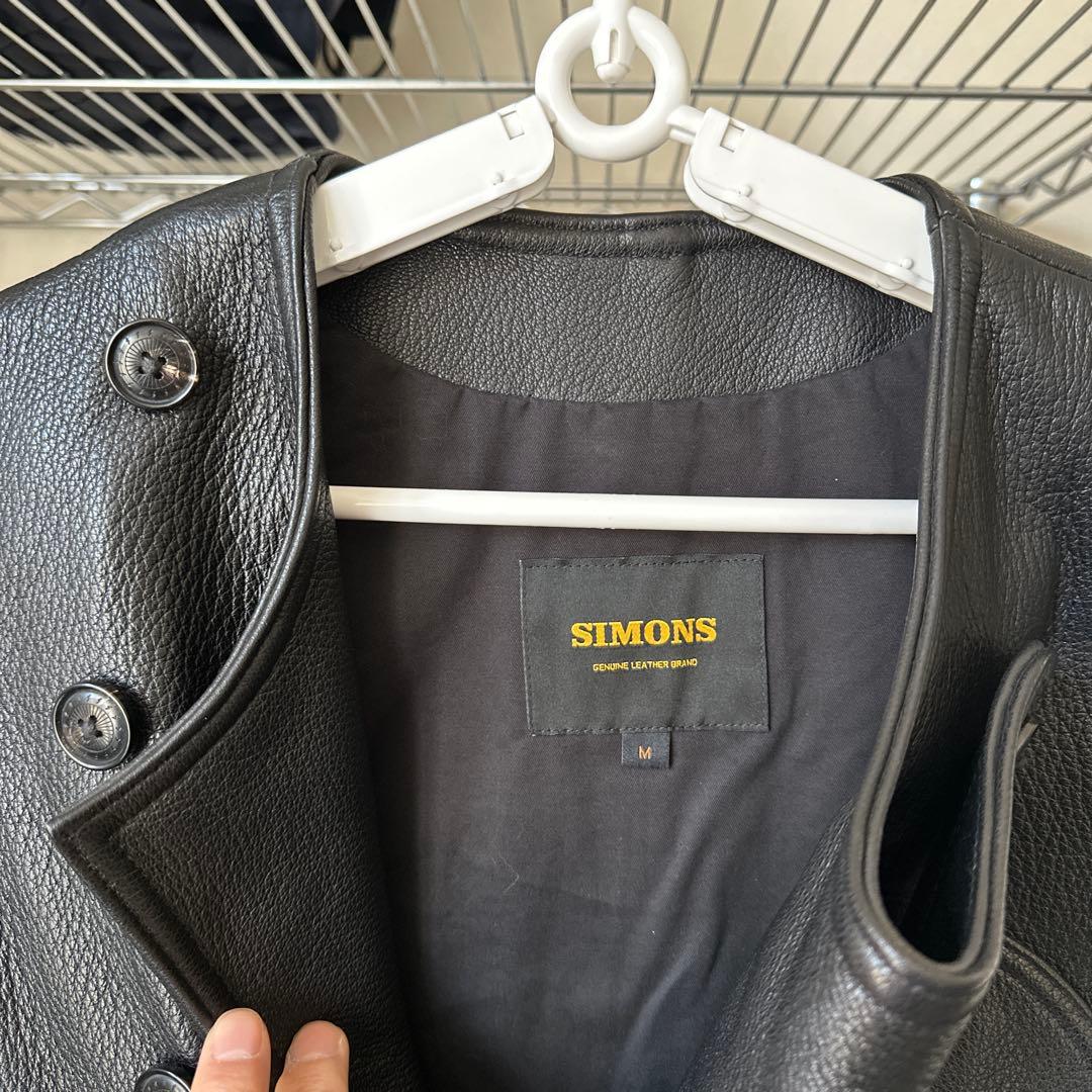 肉厚ゴートレザー製サンプルベスト／本水牛ボタン／REALSIMONS - メルカリ