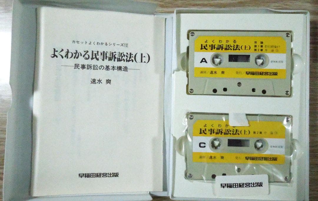 民事訴訟法　よくわかる民事訴訟法(上・下)  速水爽　早稲田司法試験セミナー
