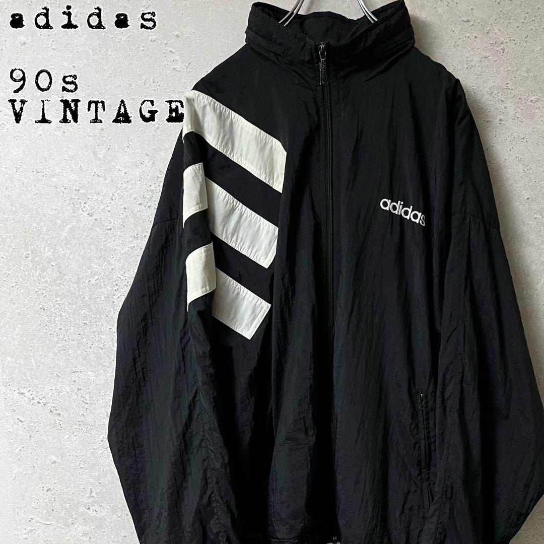 専用！90sアディダスadidasナイロンジャケビッグロゴ銀タグ万国旗タグ